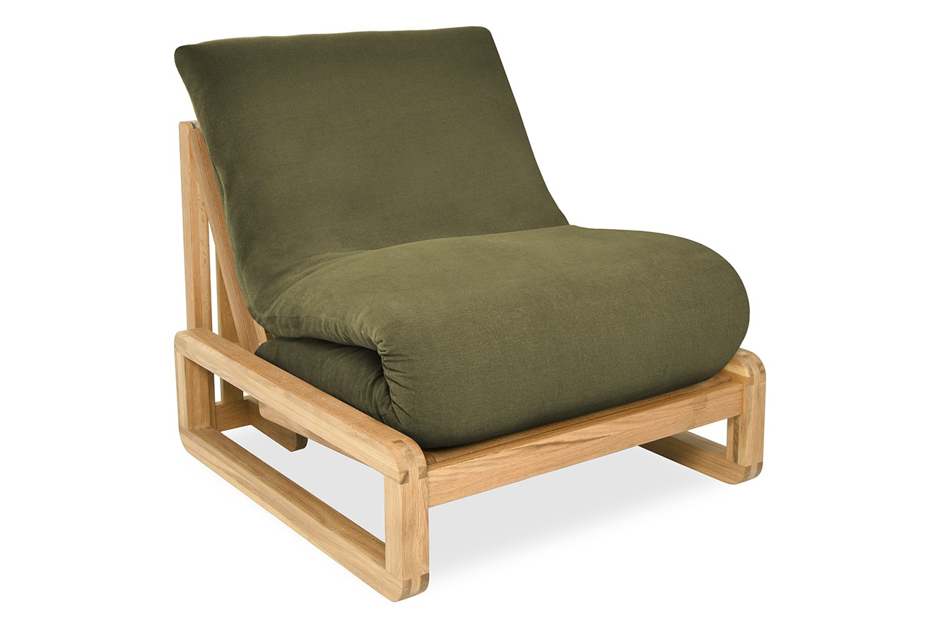 Oak Loop Single Handloom Olive Green