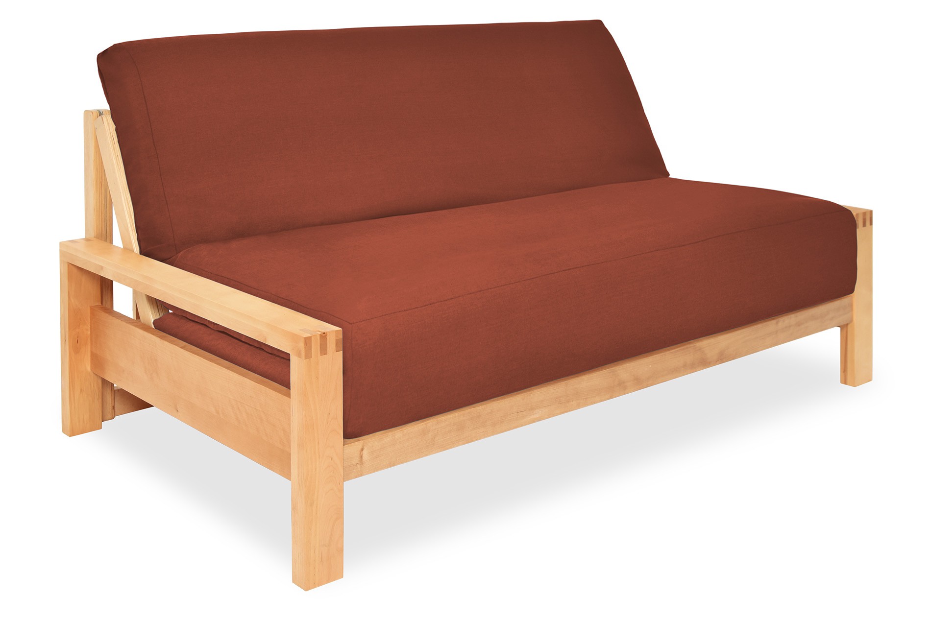 Birch Quad Seater Ultimate Futon Handloom Terracotta Teu Gz