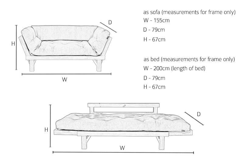 Switch Daybed Dimensions Image | Idéias para mobília, Sofá, Moveis