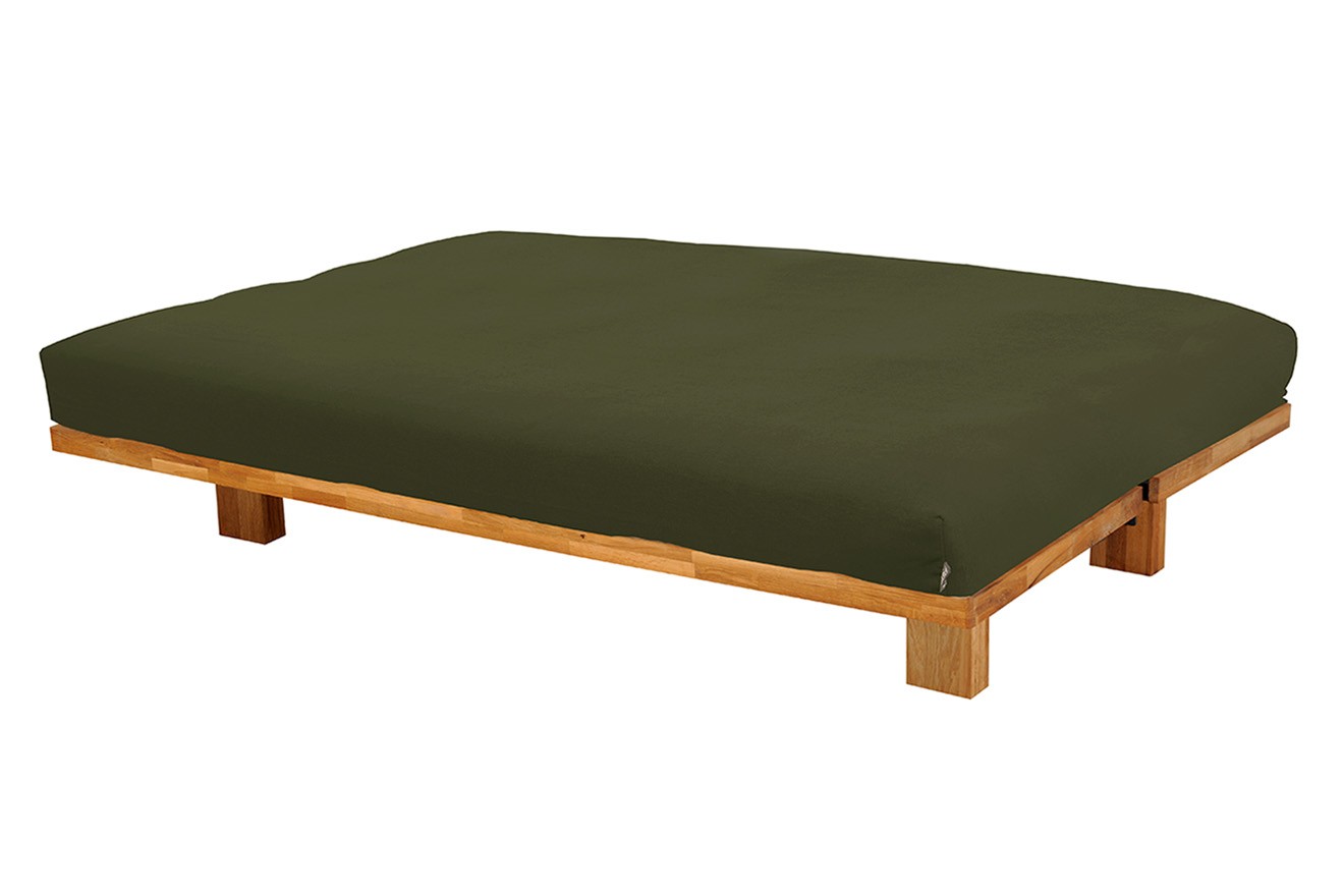 Comfort Bifold Futon Handloom Olive Green