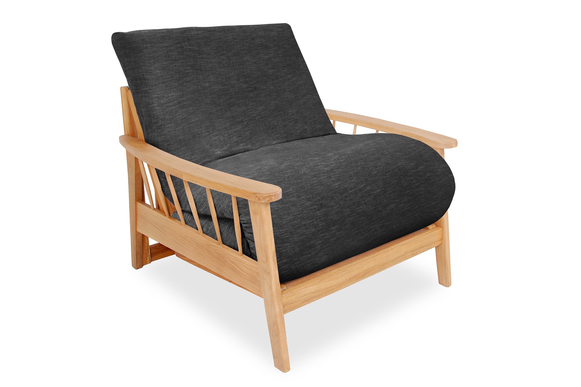 Oak Swift Sofa Bed Single Cost Weave Charcoal