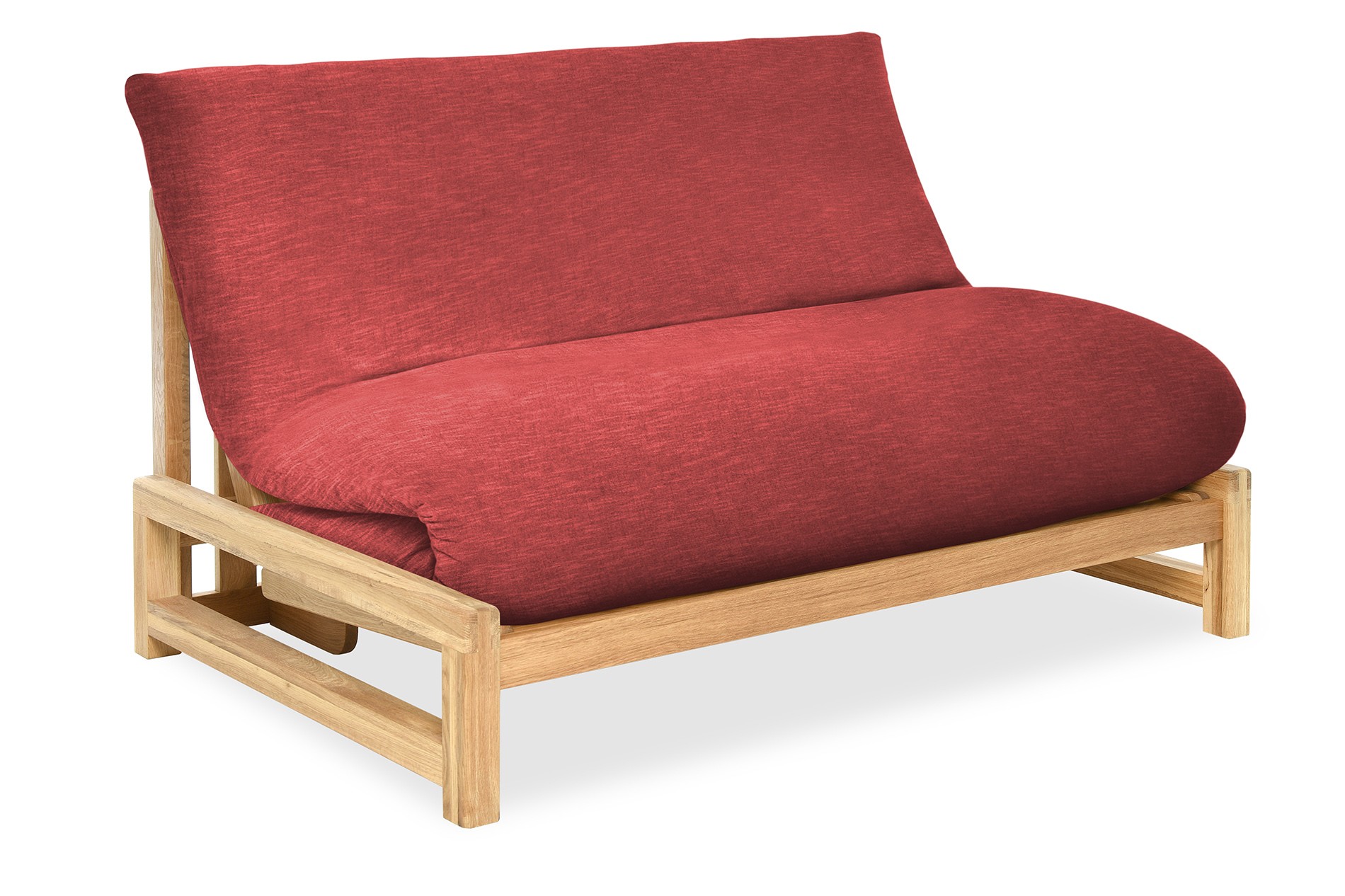 Oak Linear Seater Coast Weave Acer Red