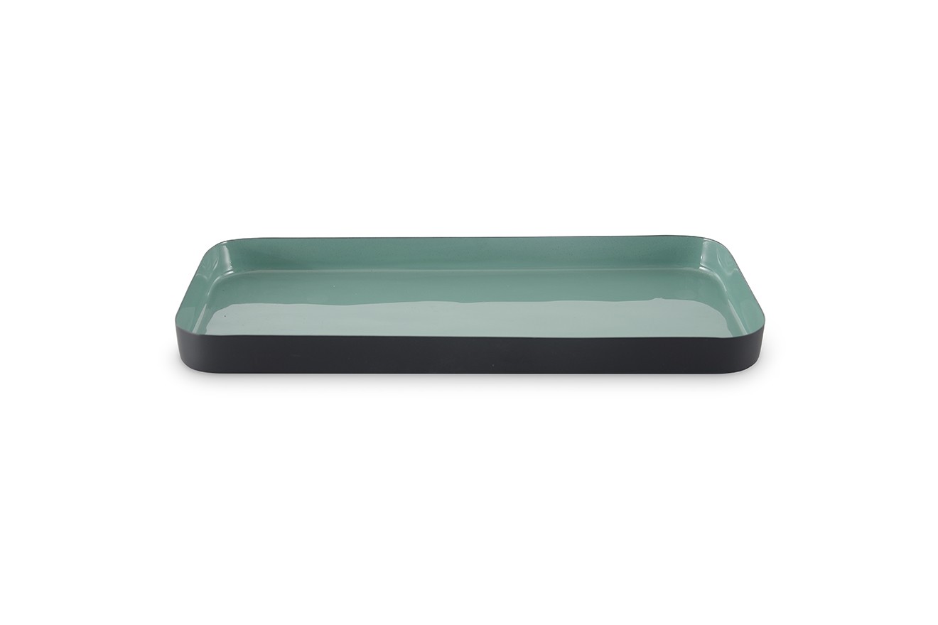 Enamel Painted Rectangular Storage Tray