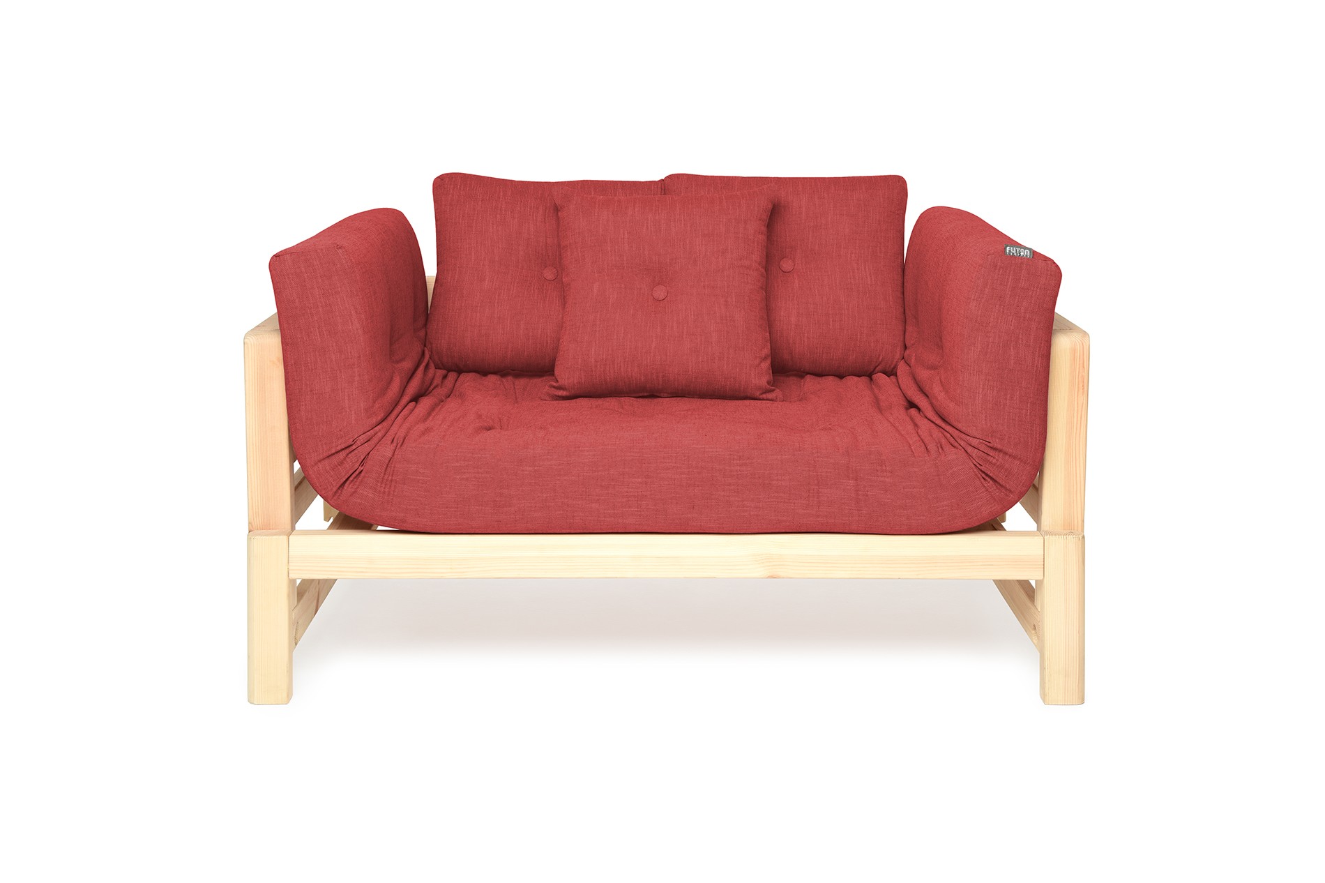 Futon Company Pine Snug Coast Weave Acer Red