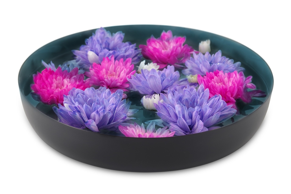 FC Enamel Flower Bowl Recolour In Oslo Blue