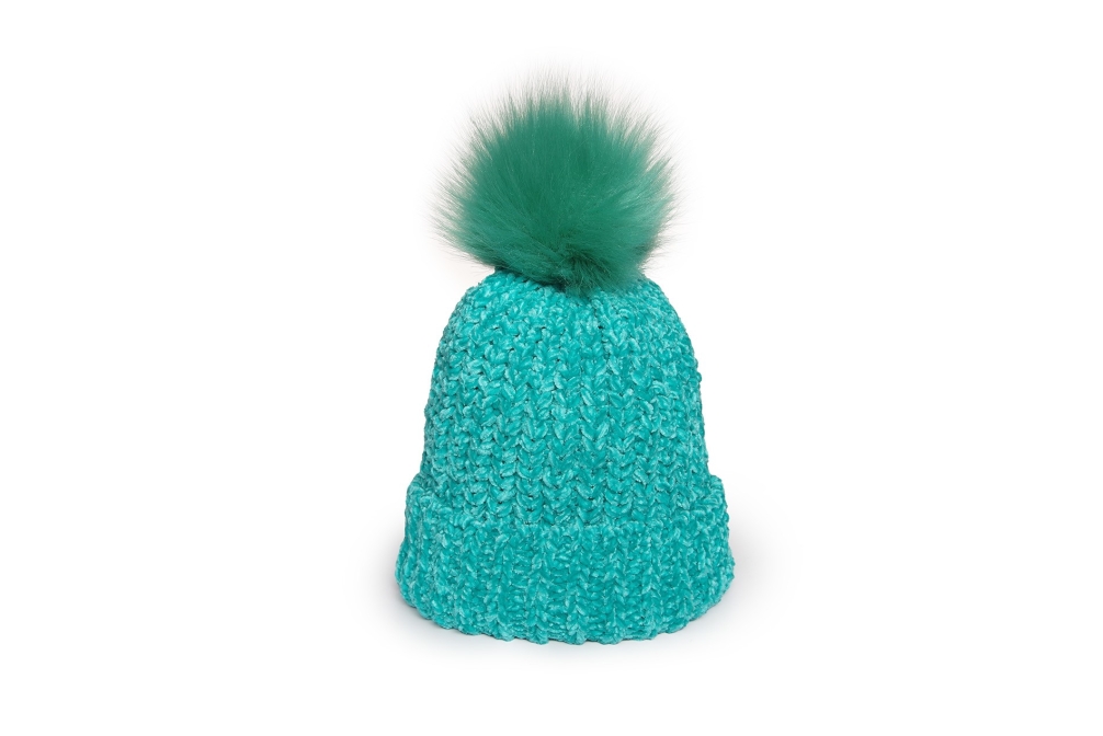 FC Chenille Bobble Hat Pacific Blue