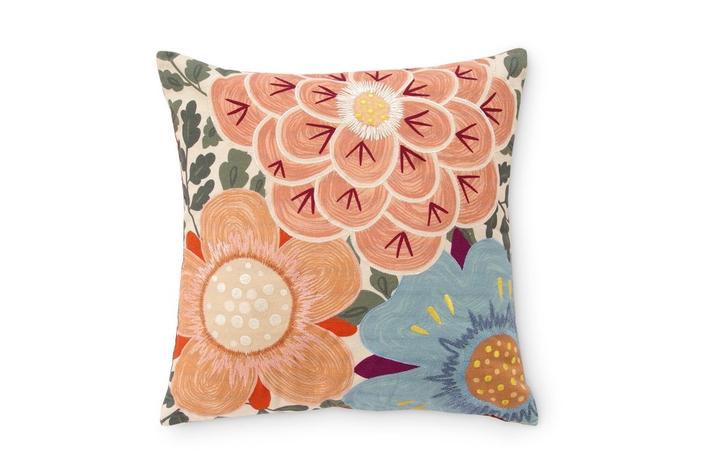 Large Flowers Cushion 45x45cm