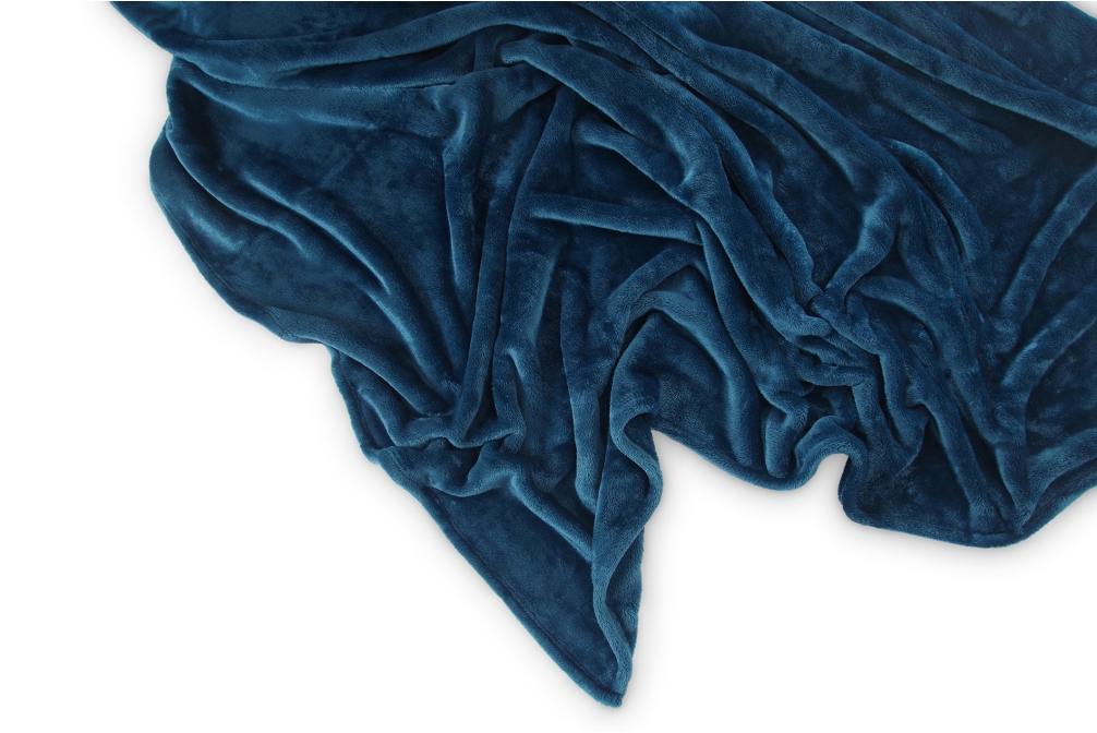 Deep Fleece Bedspread (Oslo Blue)