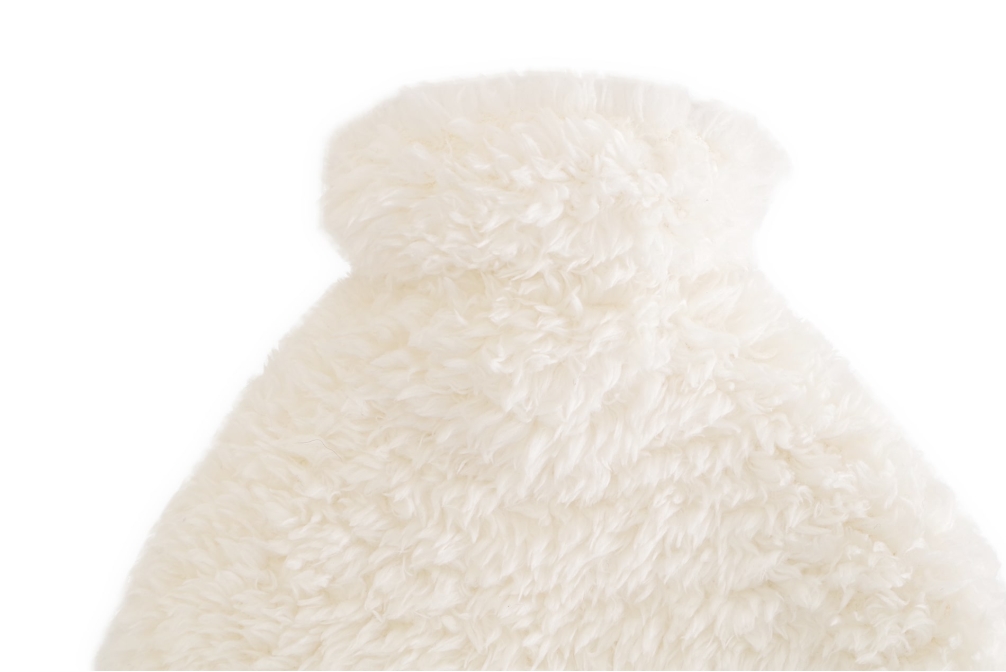 Round Faux Sheepskin Hot Water Bottle