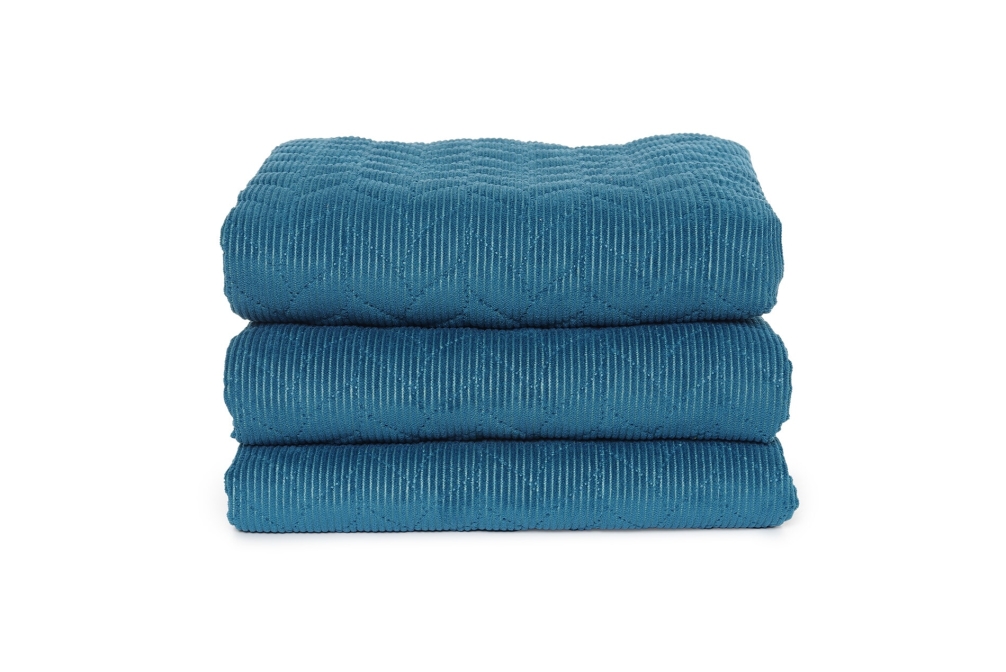 FC Corduroy Bedspread Oslo Blue