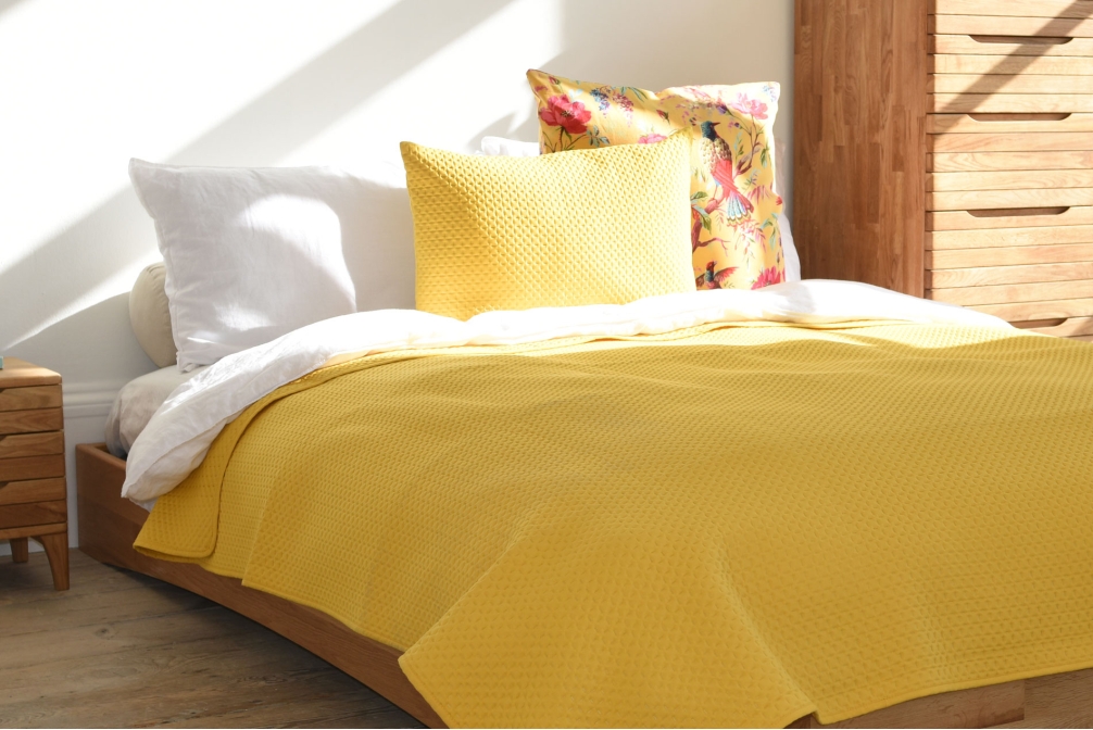 FC Dimple Quilted Cushion Mimosa Yellow LS Zyd Y