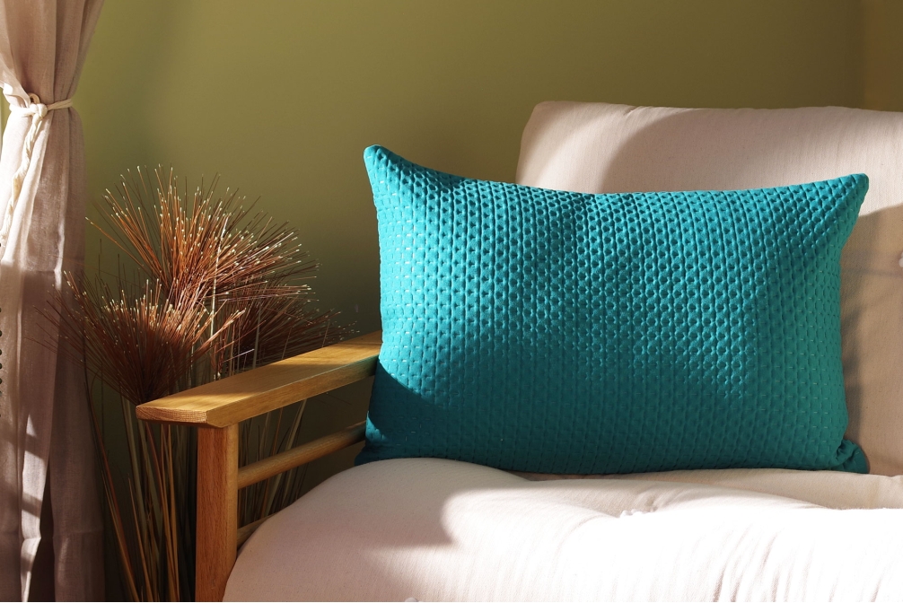 FC Dimple Quilted Cushion Teal LS