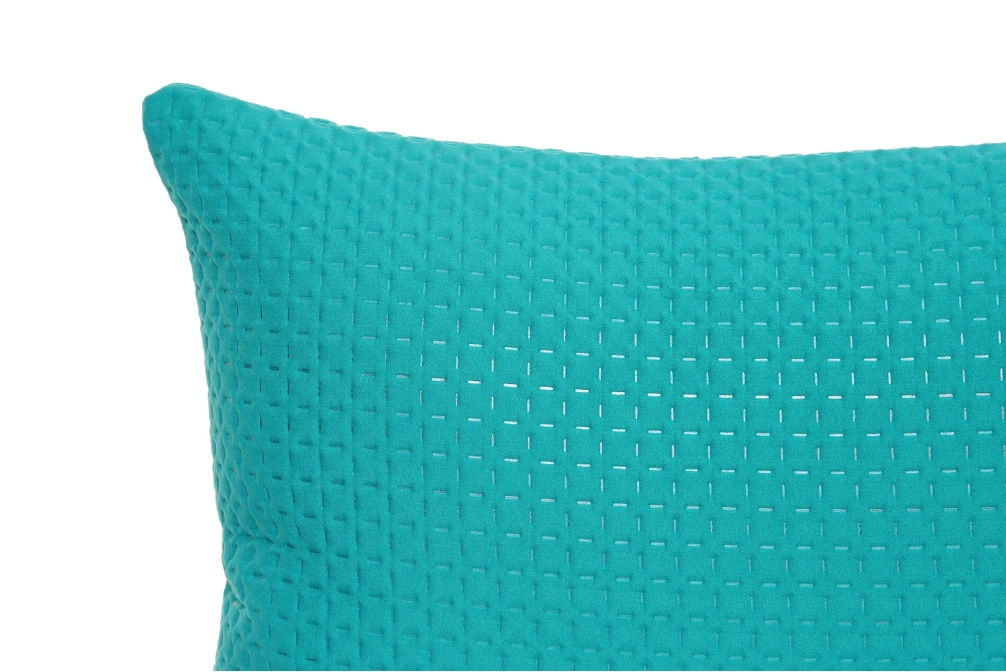 FC Quilted Dimple Squares Cushion Teal Xcm