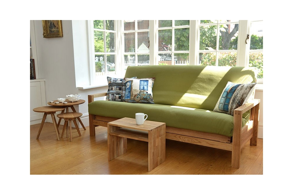 Quad 3 Seater Oak Sofa Bed 10