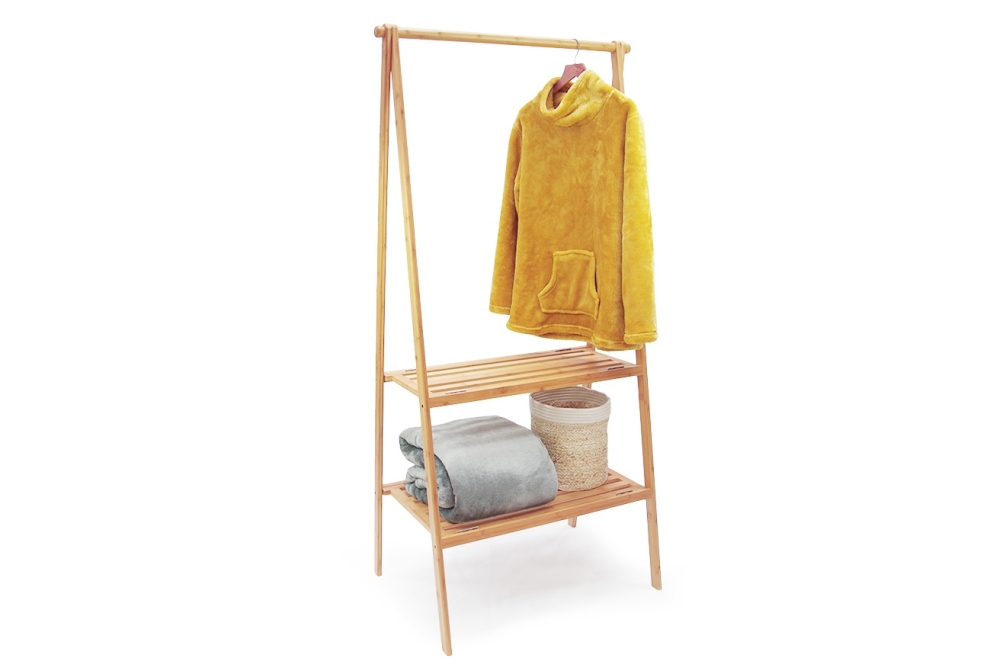 Bamboo 2-Shelf Folding Wardrobe