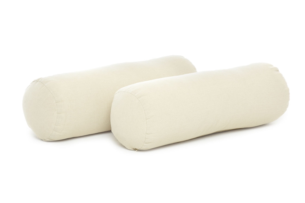 Round Bolster Pair in Natural Cotton