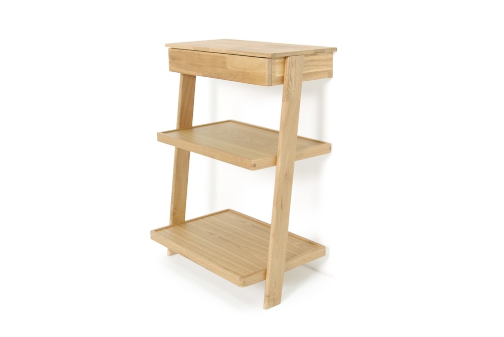 Laya Leaning Shelves With Drawer