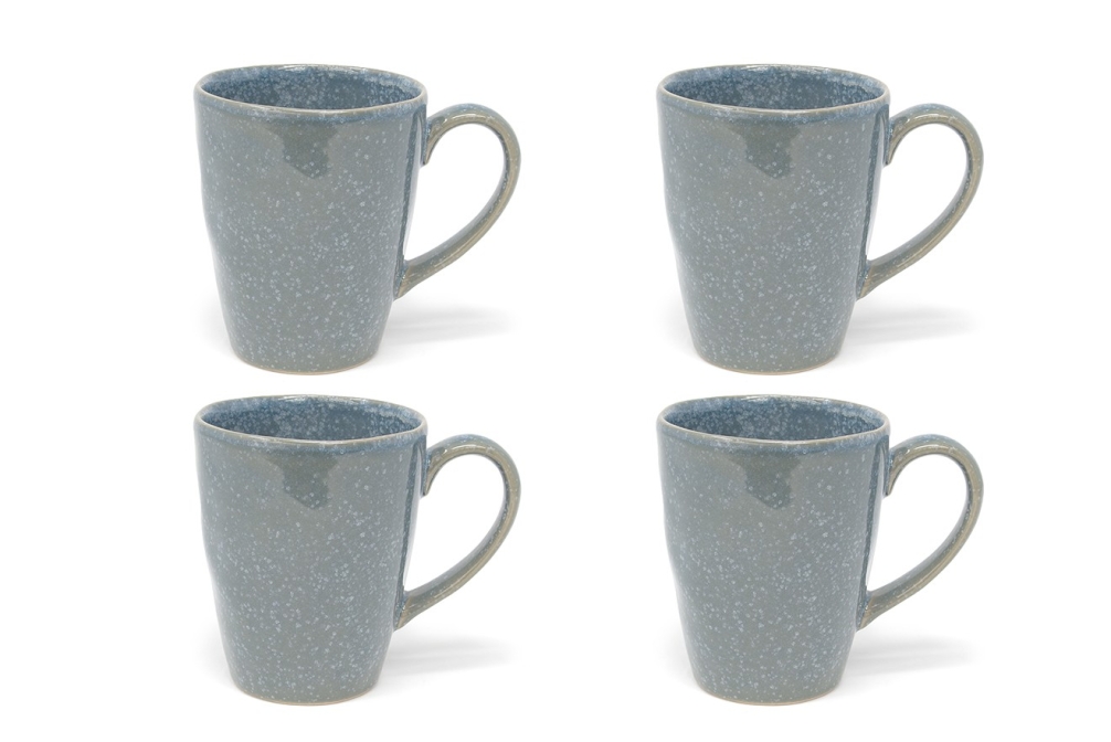 Reactive Glaze Cappuccino Mug Nordic Blue Set Of