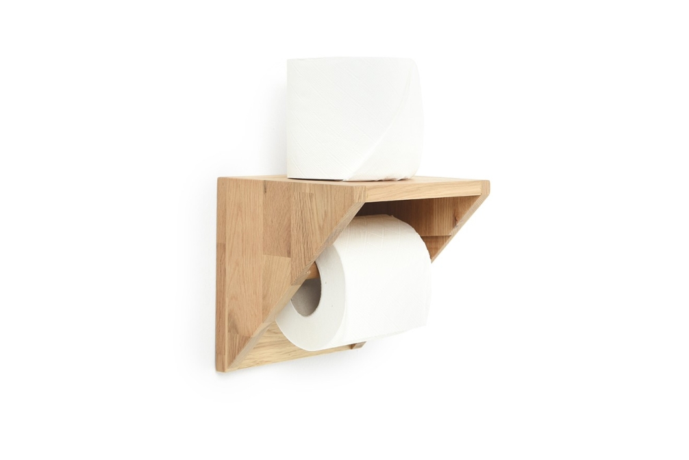 FC Oak Delta Toilet Roll Holder HS