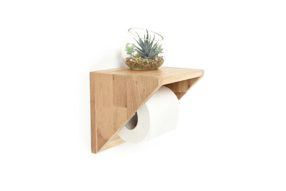 FC Oak Delta Toilet Roll Holder HS