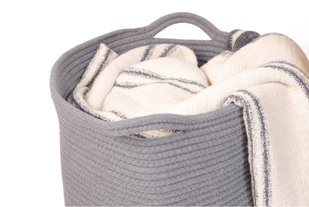 FC Jute Cotton Wild Dove Grey Storage Basket