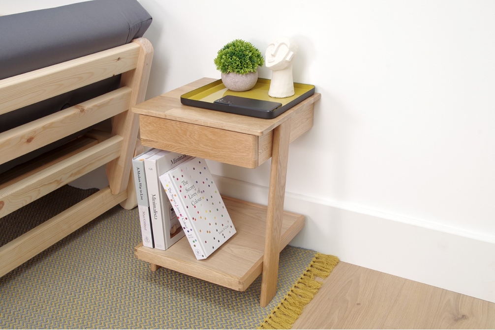 FC Oak Laya Low Bedside Table