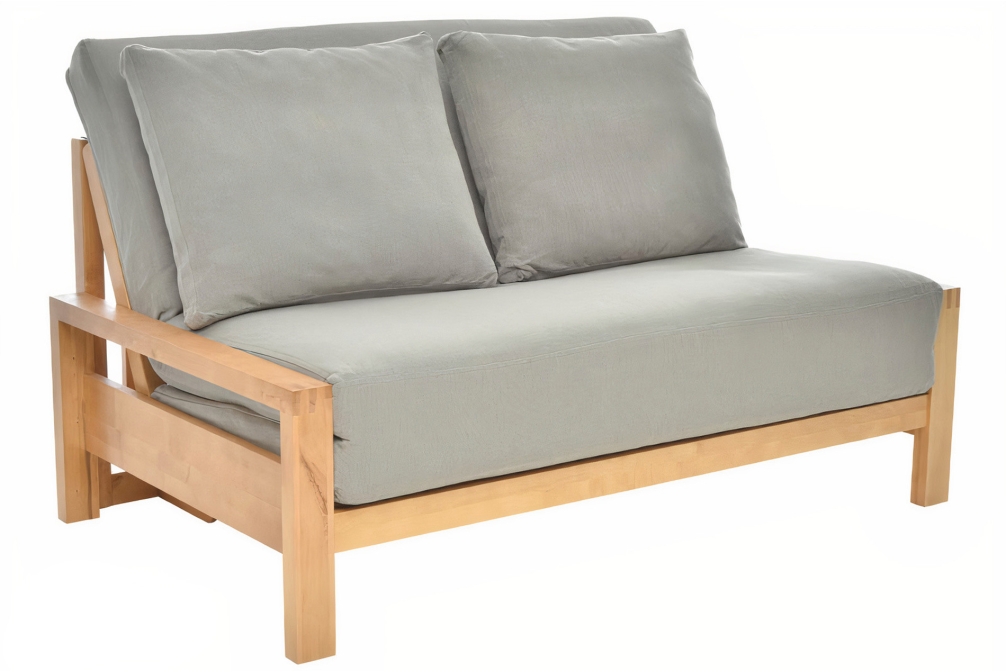 Birch Double Trifold Quad V Panel Futon With Optional Cushions Feb Auto X