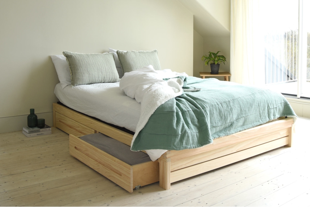 Oasis Platform Double Storage Bed