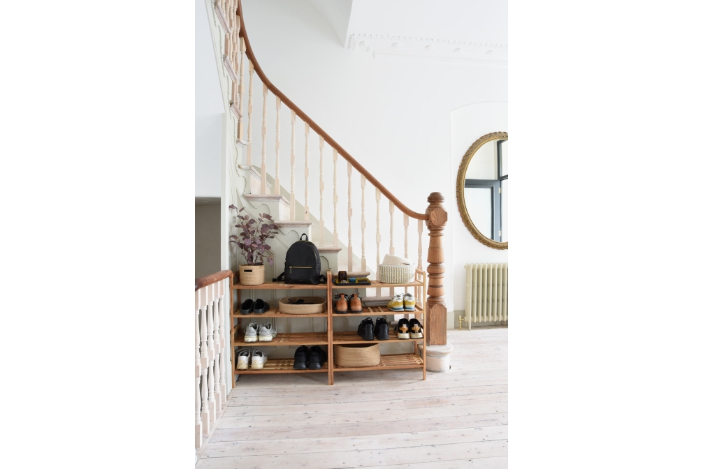 FC Walnut Stacking Shoe Rack