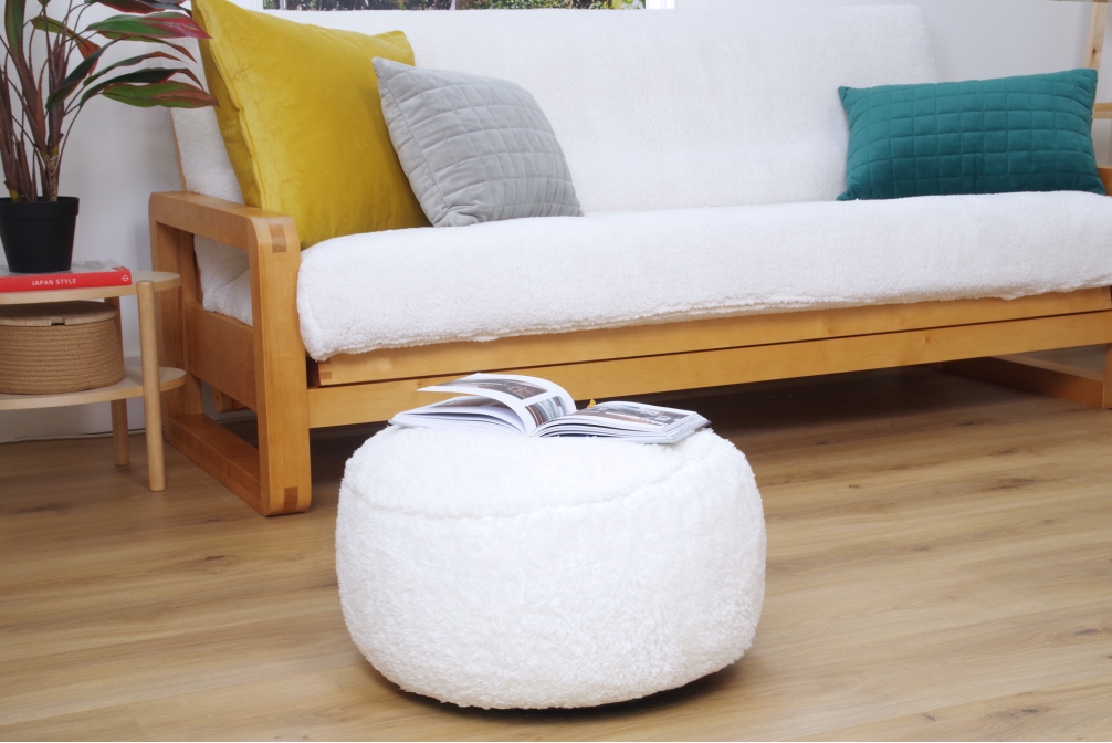 FC Sheepskin Inflatable Footstool