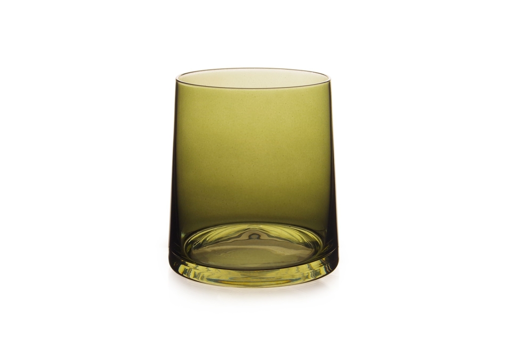 Verona Glass Tumbler (Olive Green)