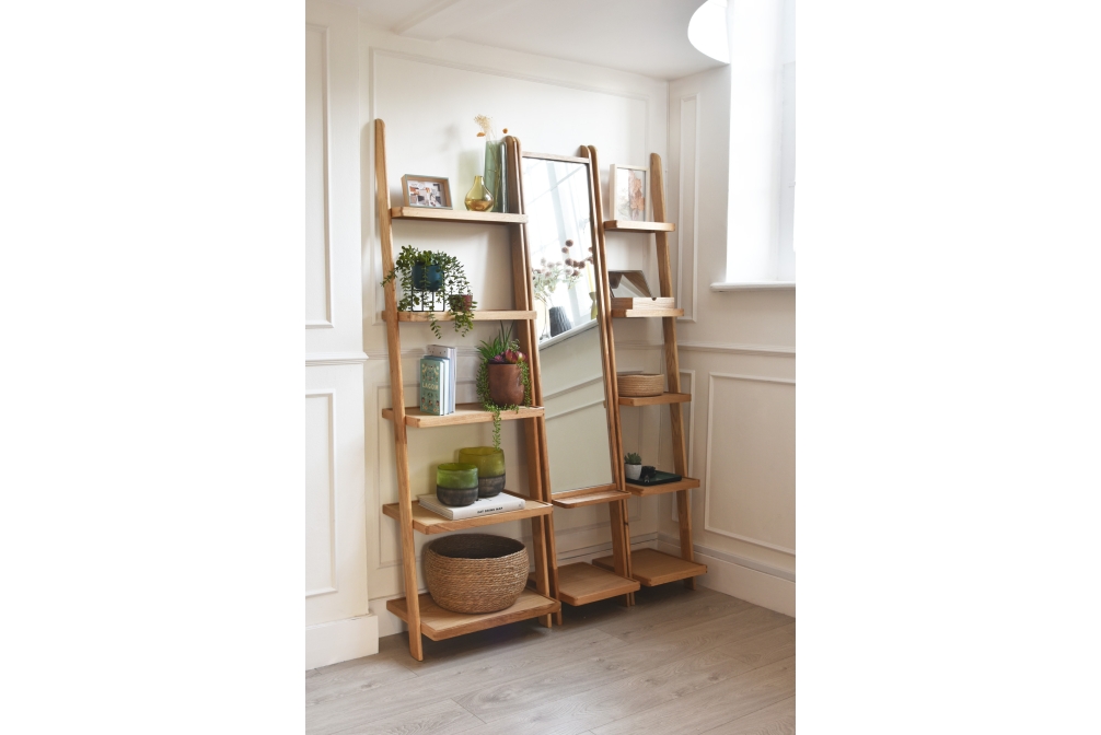 FC Oak Rounded Leaning Mirror Luxe LS