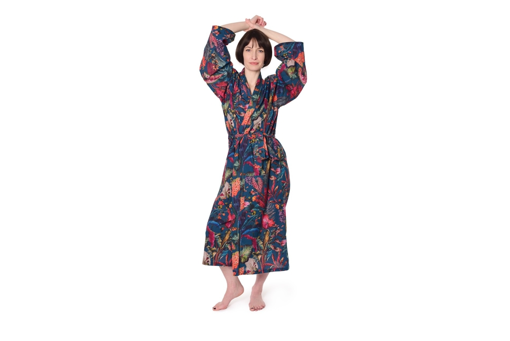 FC Tropical Cotton Bathrobe Oslo Blue Wtok Za