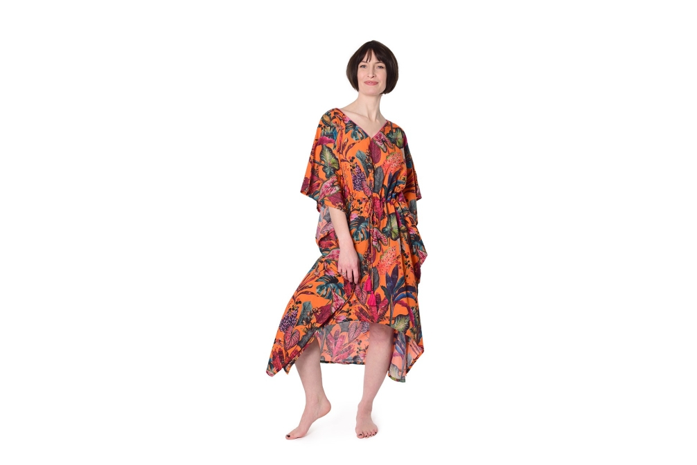 FC Tropical Cotton Kaftan Mandarin