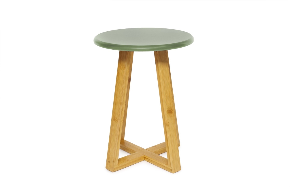 Bamboo MDF Stool Green