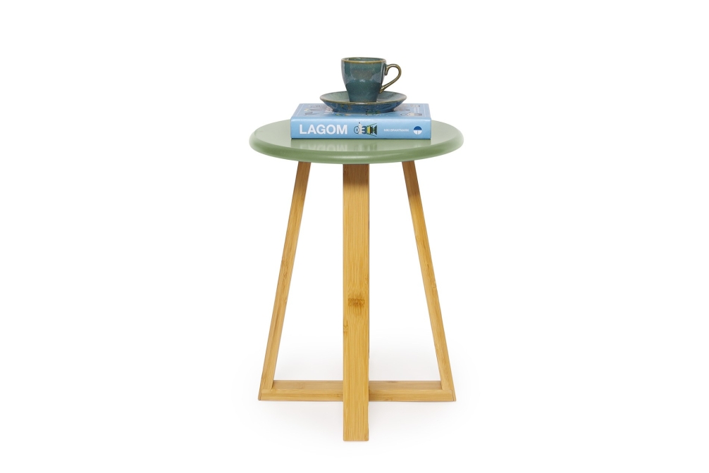 Bamboo MDF Stool Green