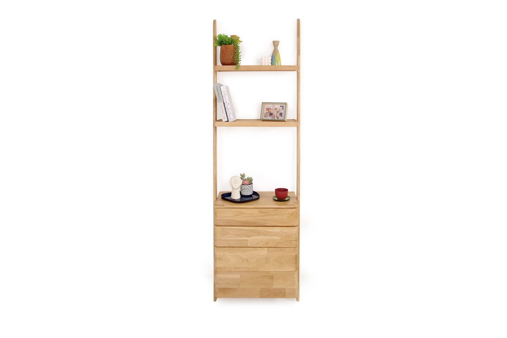 FC Oak Rounded Leaning Ladder COD