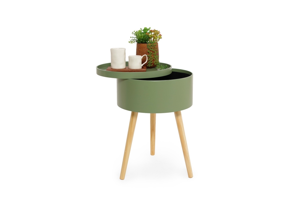 FC Tall Cache Table Olive Green