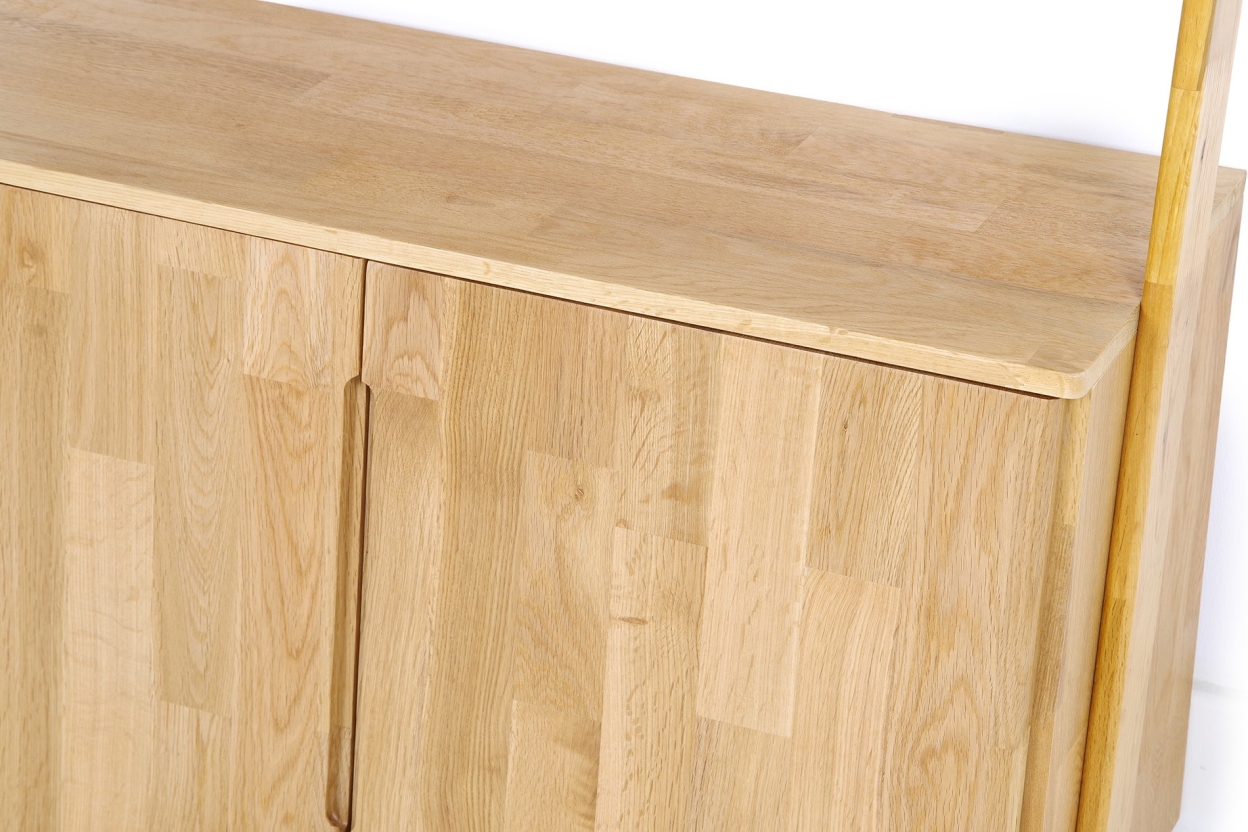 FC Oak Leaning Cabinet Wide