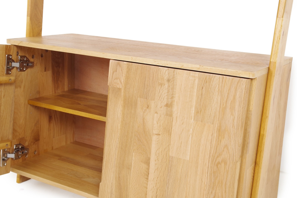 FC Oak Leaning Cabinet Wide