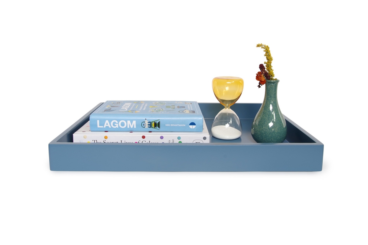 FC Rectangular Mdf Tray Large Blue