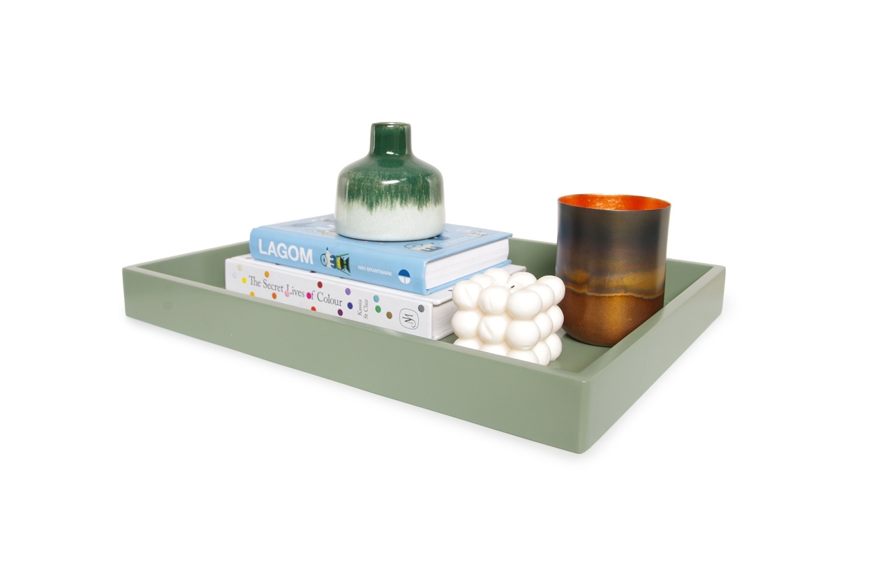 FC Rectangular Mdf Tray Large Green