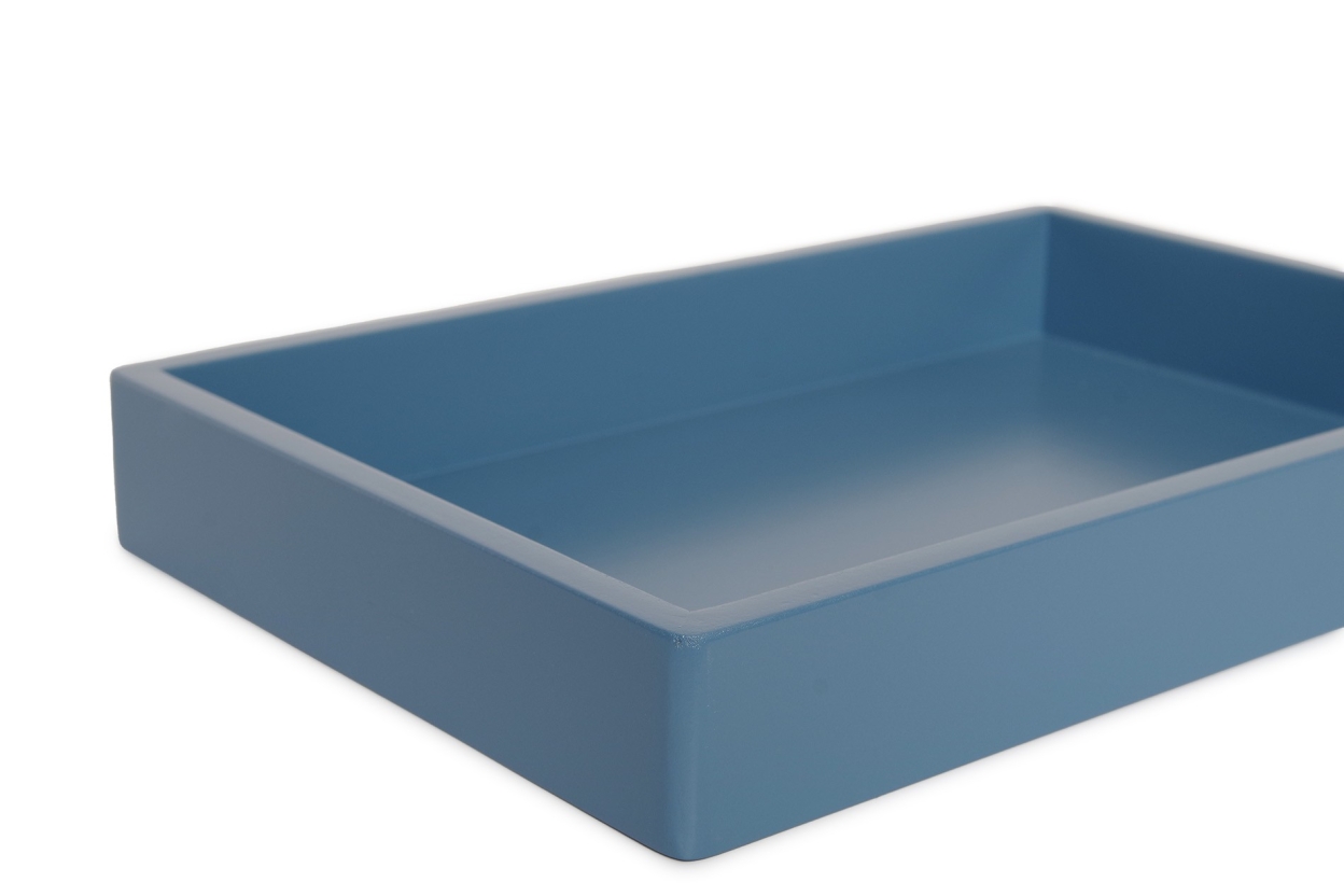 FC Rectangular Mdf Tray Medium Blue