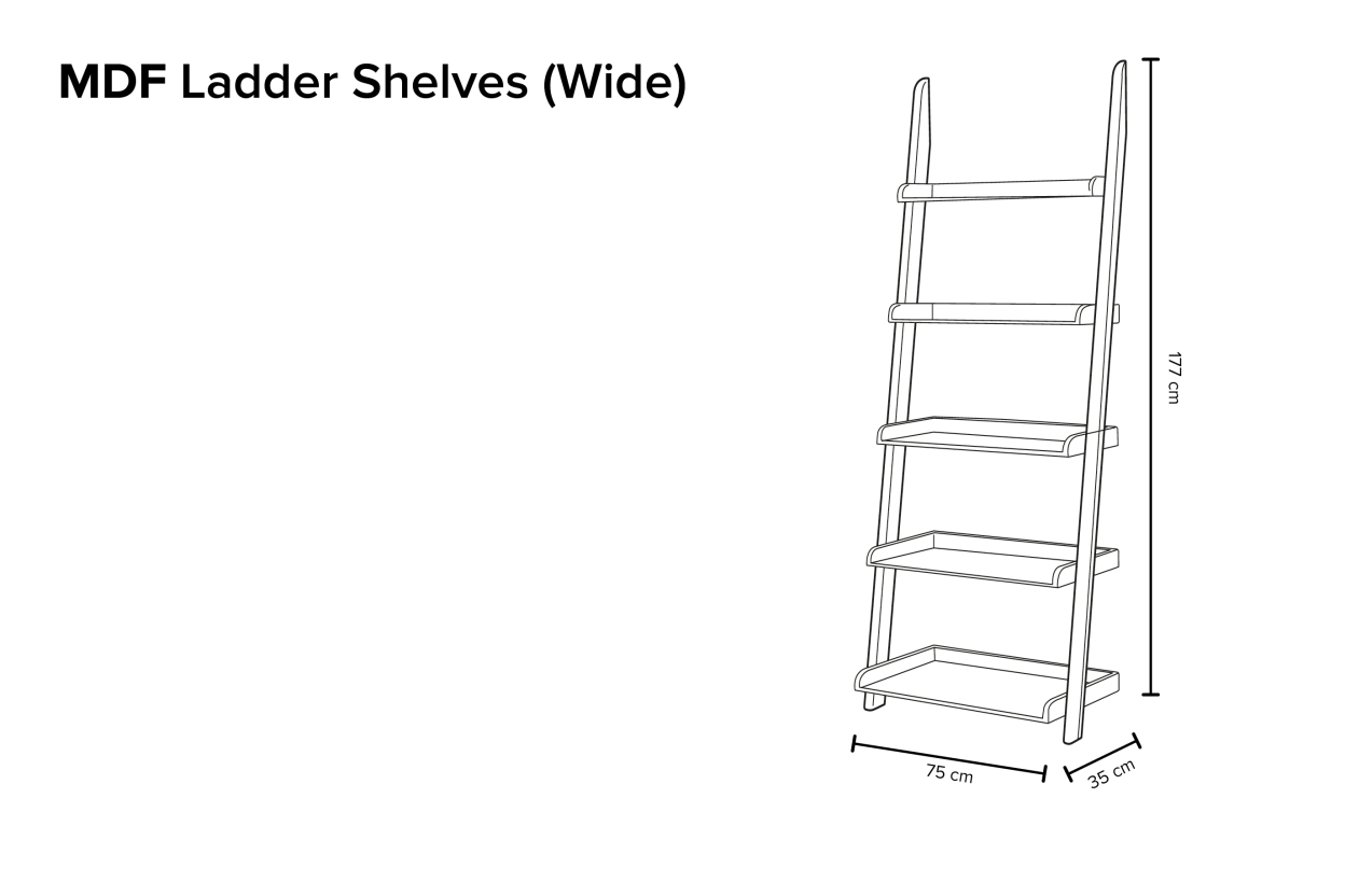 Ladder Shelves Wide