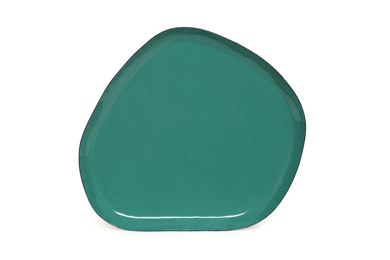 Mizu Enamel Tray - Large (Fir Green)