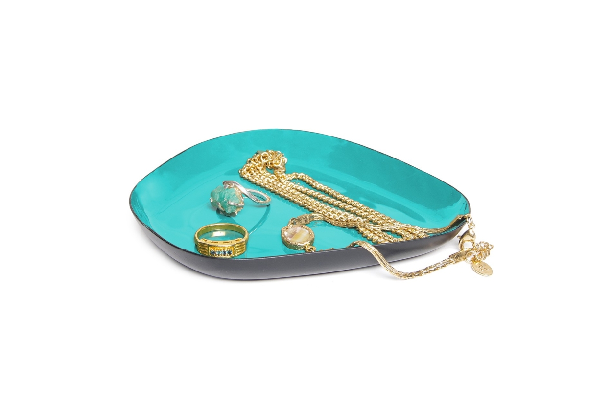 Mizu Enamel Tray - Small (Pacific Blue)