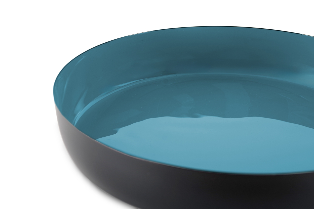 FC Enamel Flower Bowl Recolour In Oslo Blue