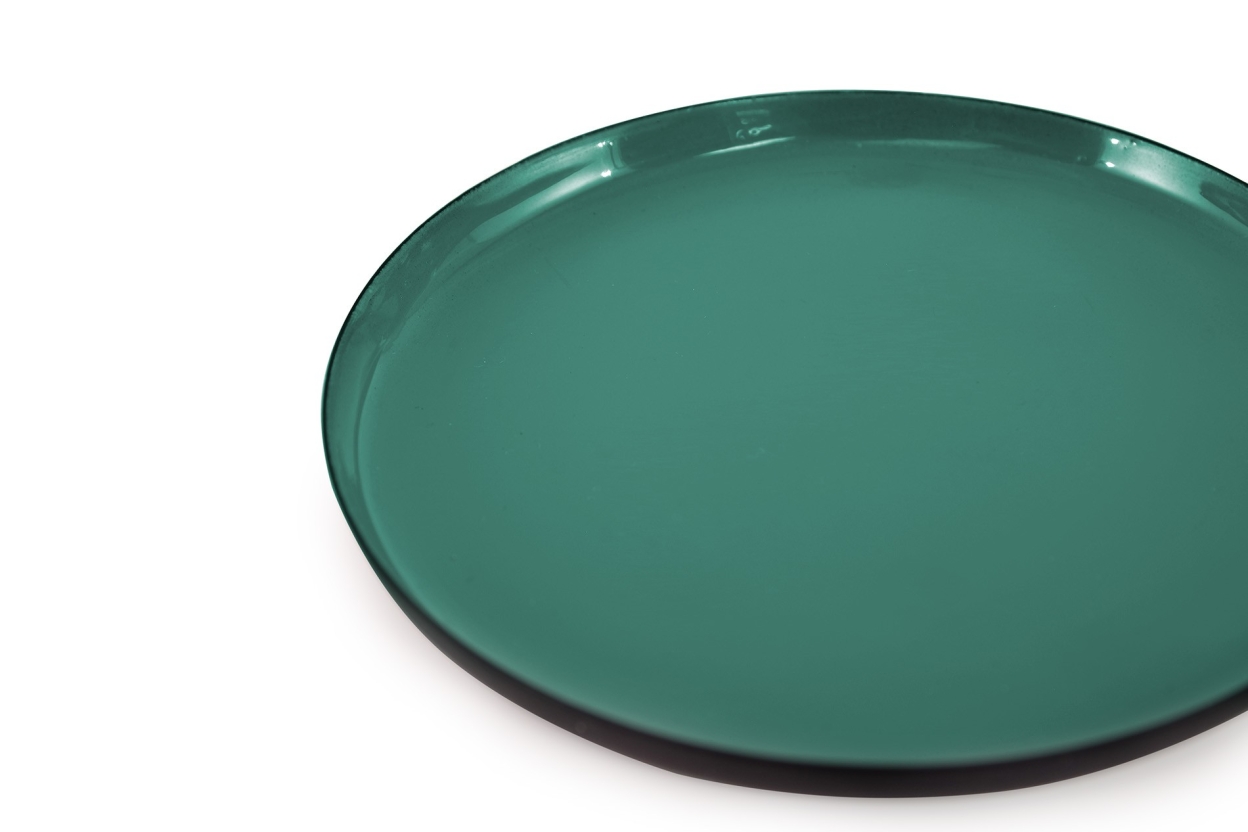 FC Round Enamel Coaster Fir Green