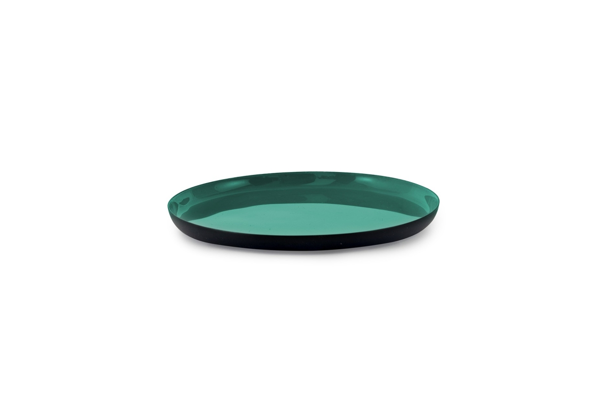 FC Round Enamel Coaster Fir Green