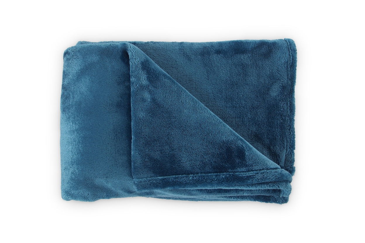 Deep Fleece Bedspread (Oslo Blue)